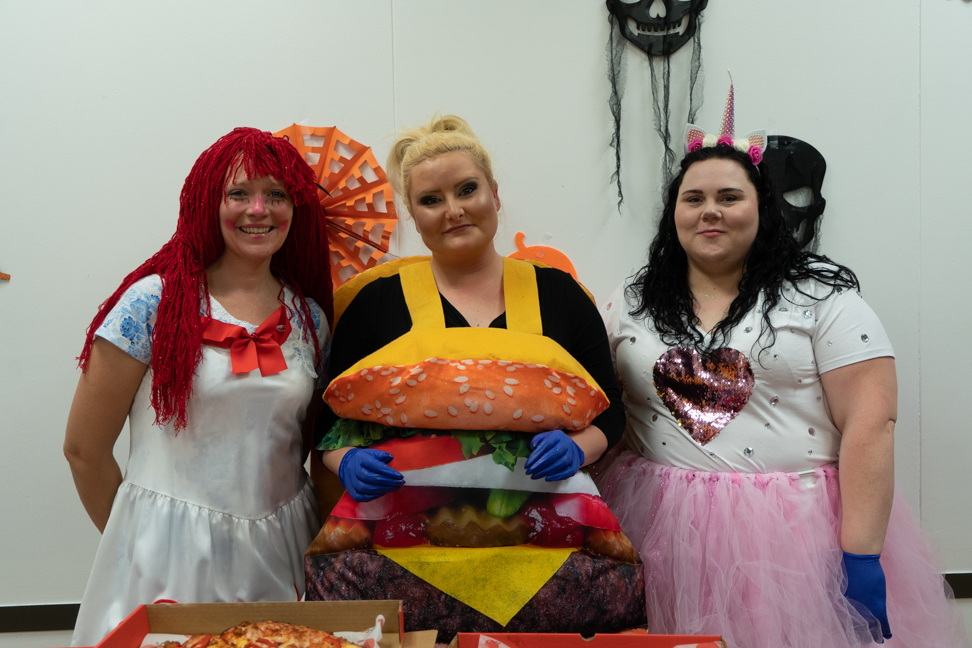 This photo shows people in costume