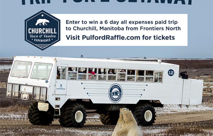 this image shows a graphic for the Churchill raffle